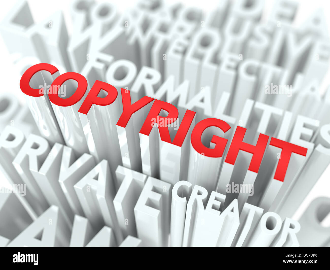 Copyright-Hintergrund-Konzeption. Stockfoto