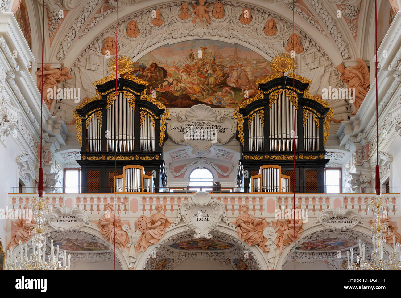 Organe, ehemalige Abtei von Garsten Abbey in der Nähe von Steyr, Traunviertel Region, Oberösterreich, Österreich Stockfoto