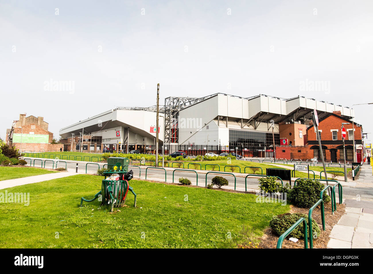 Liverpool FC-Stadion, Anfield Road. Der Verein will das Stadion 60.000 Fans angepasst zu sanieren. Stockfoto