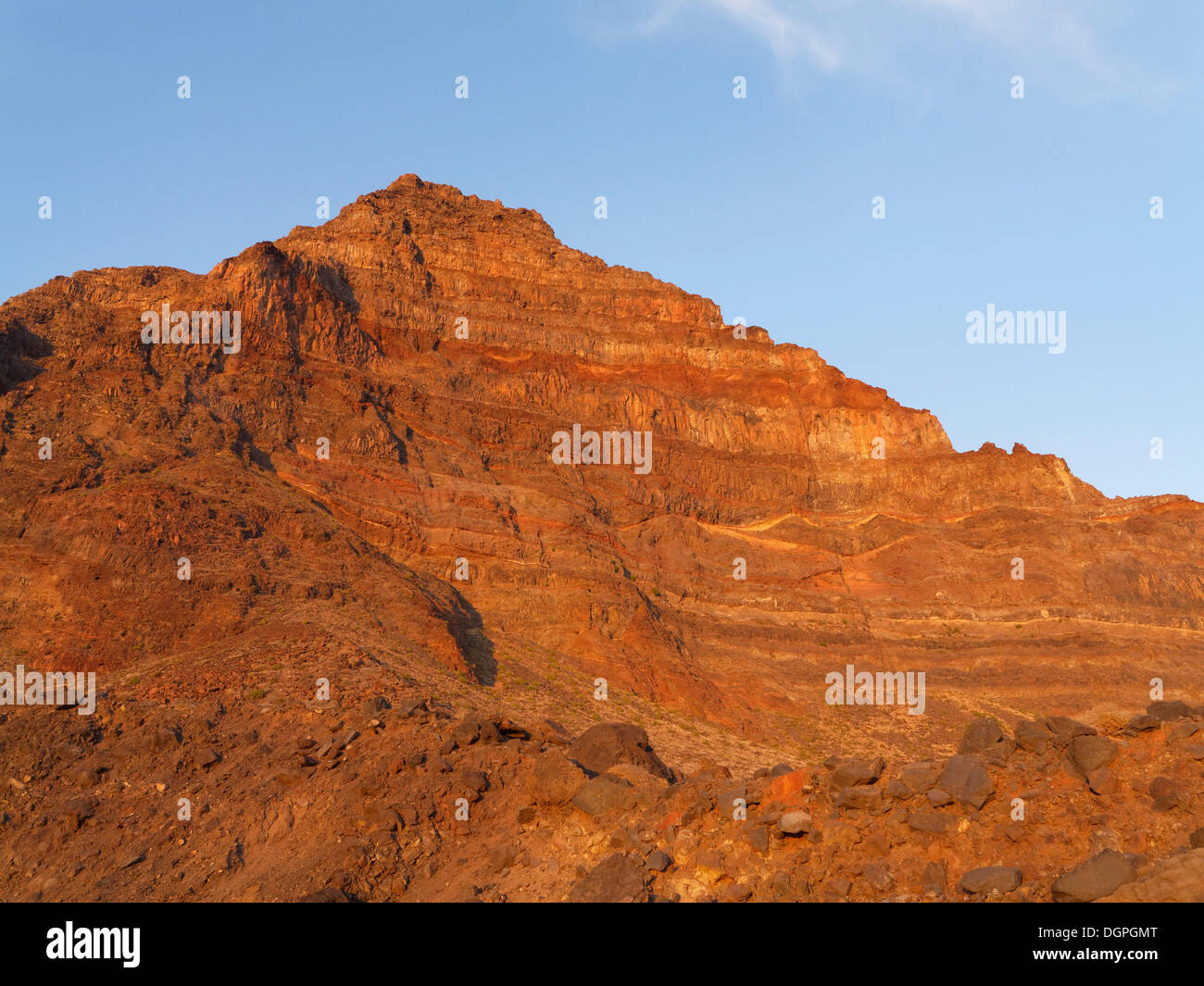Cliff von Riscos De La Merica, Valle Gran Rey, La Gomera, Kanarische Inseln, Spanien, Europa Stockfoto