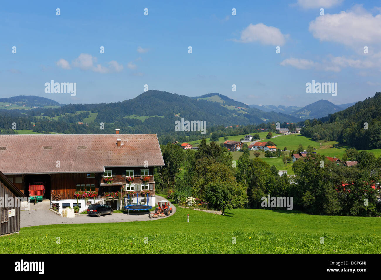 Gemeinde Riefensberg, Bregenzerwald, Bregenzerwald, Vorarlberg, Österreich, PublicGround Stockfoto