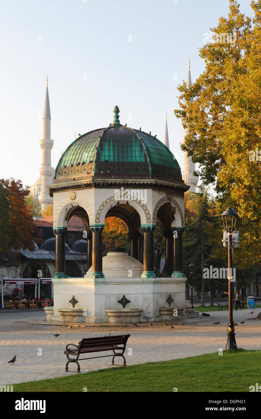 Deutscher Brunnen in den Hippodrom oder bei Meydani-Platz, Istanbul, europäische Seite, Provinz Istanbul, Türkei, europäische Seite Stockfoto