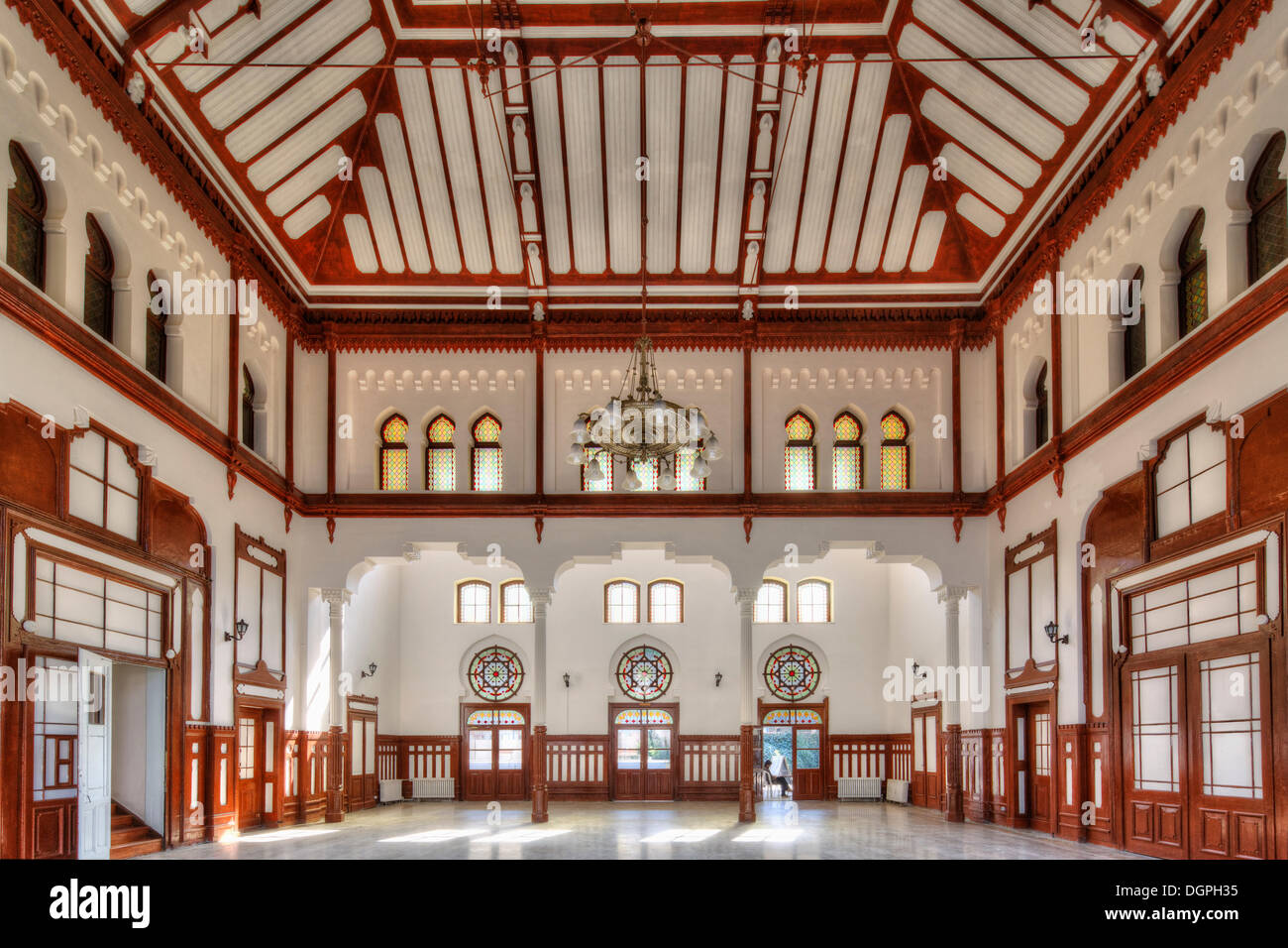 Historischen Wartesaal im Bahnhof Sirkeci, Endstation des Orient-Express, Istanbul, Türkei, Europa, Istanbul Stockfoto