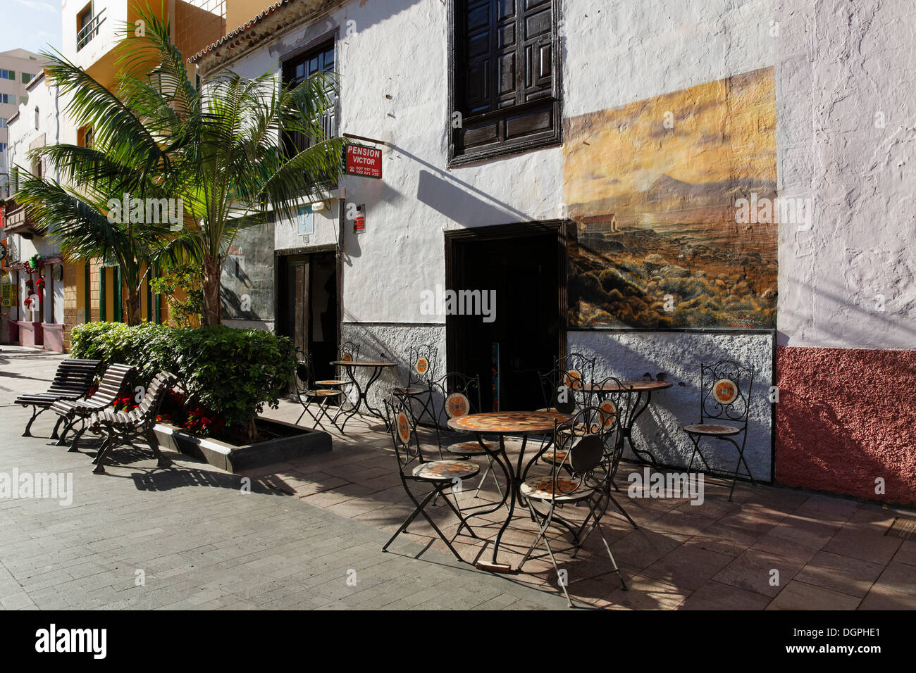 Victor Bar, Calle Real, San Sebastián De La Gomera, Teneriffa, Kanarische Inseln, Spanien Stockfoto