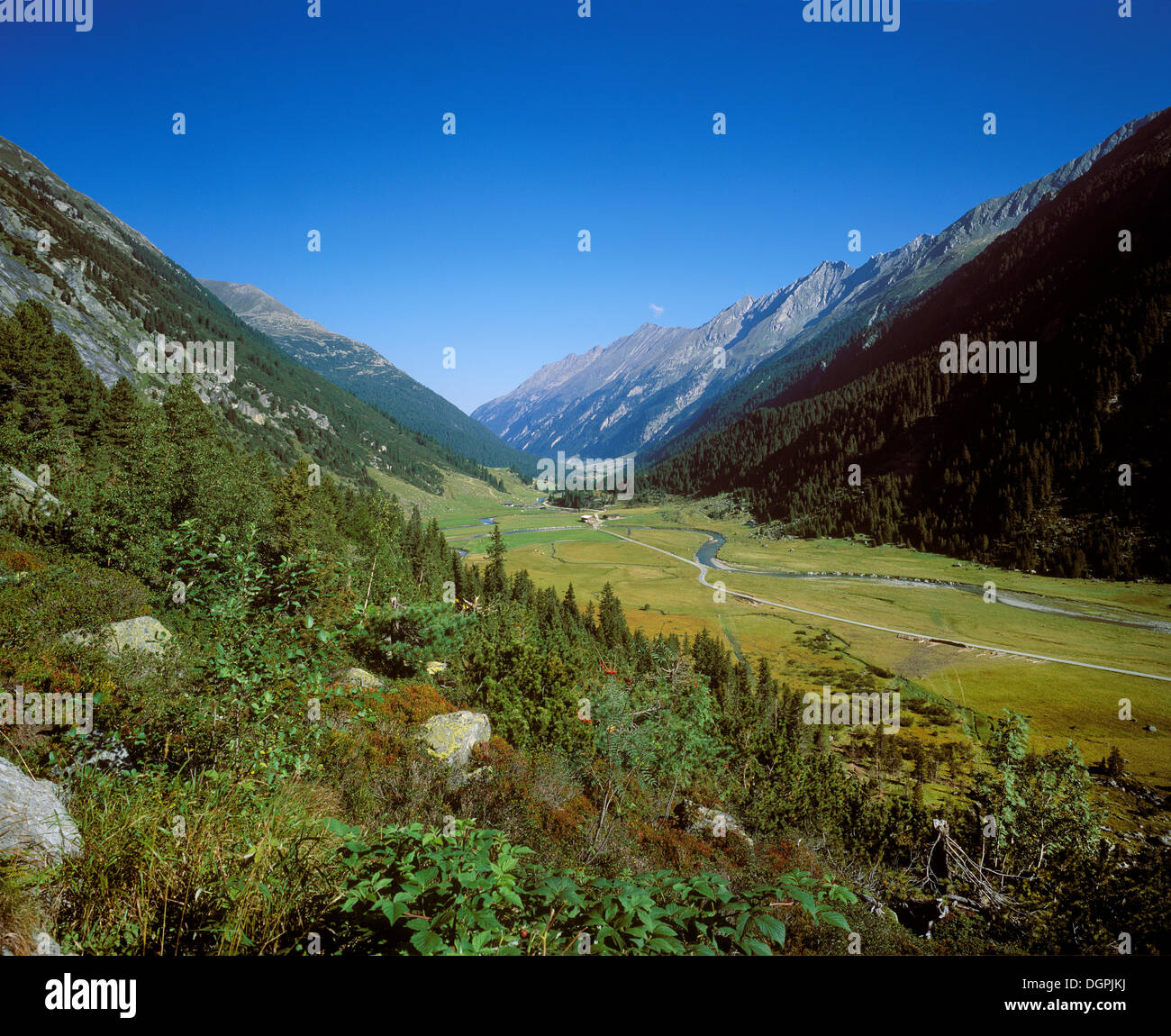 Krimmler Achentales, Unlaßalm, Pinzgau, Nationalpark Hohe Tauern, Salzburger Land, Österreich Stockfoto
