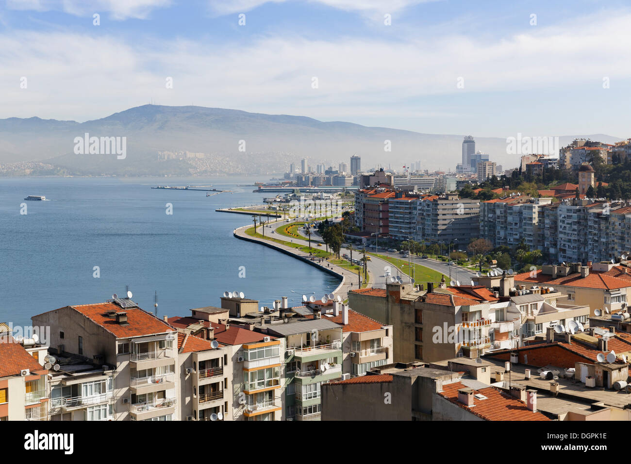 Blick vom Asansoer über die Stadt, unterzutauchen, Izmir, İzmir Provinz, Ägäis, Türkei Stockfoto