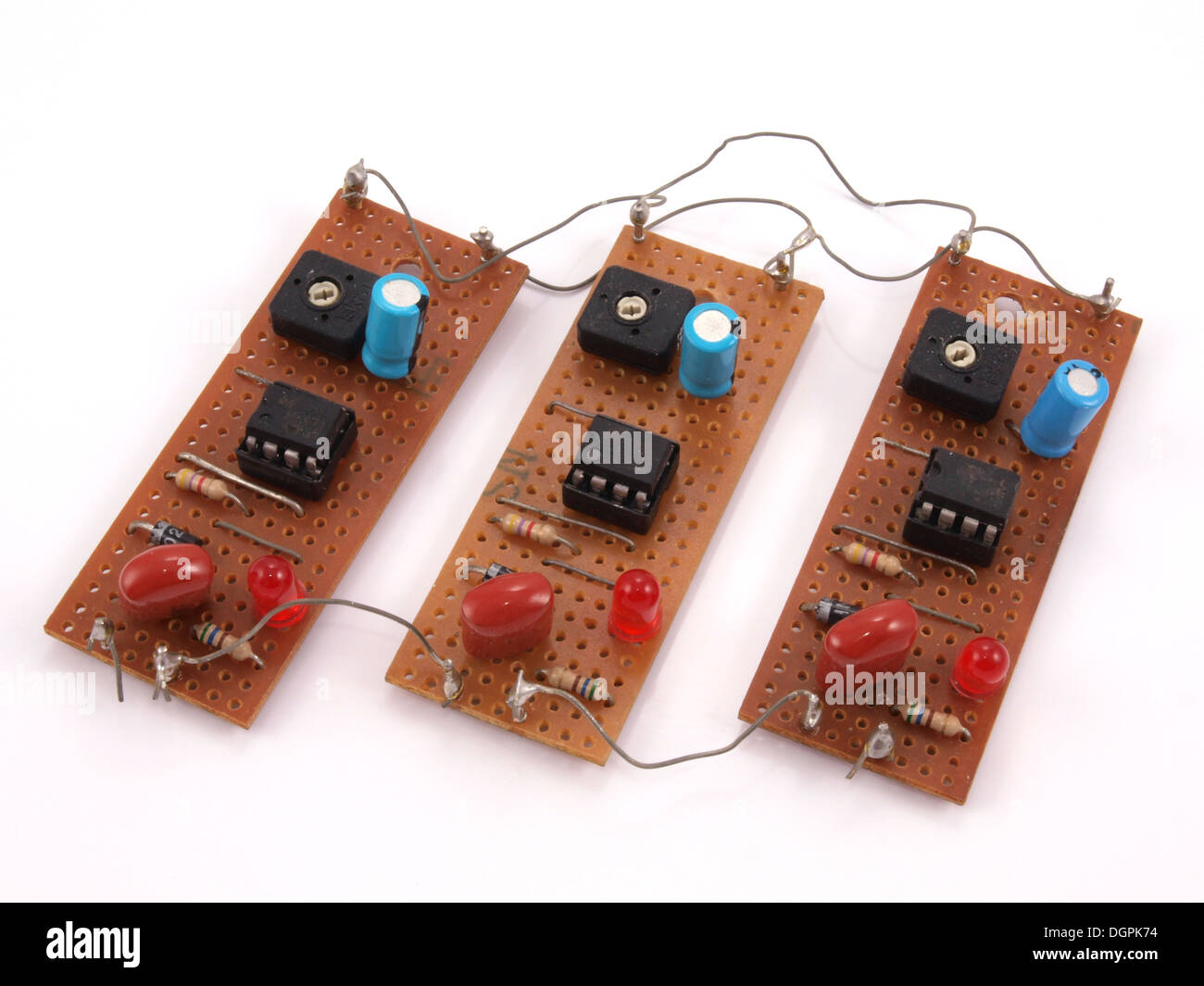 Elektronikplatine in einen Computer verwendet. Stockfoto