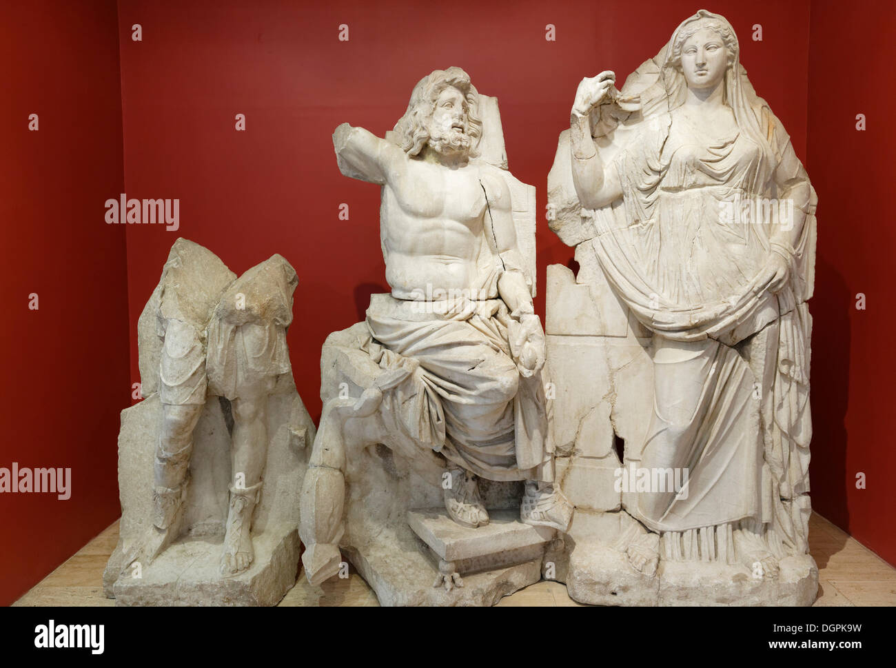 Demeter und Poseidon von Agora von Smyrna, Izmir Museum für Geschichte und Kunst, Konak, Izmir, İzmir Provinz, ägäische Region, Türkei Stockfoto