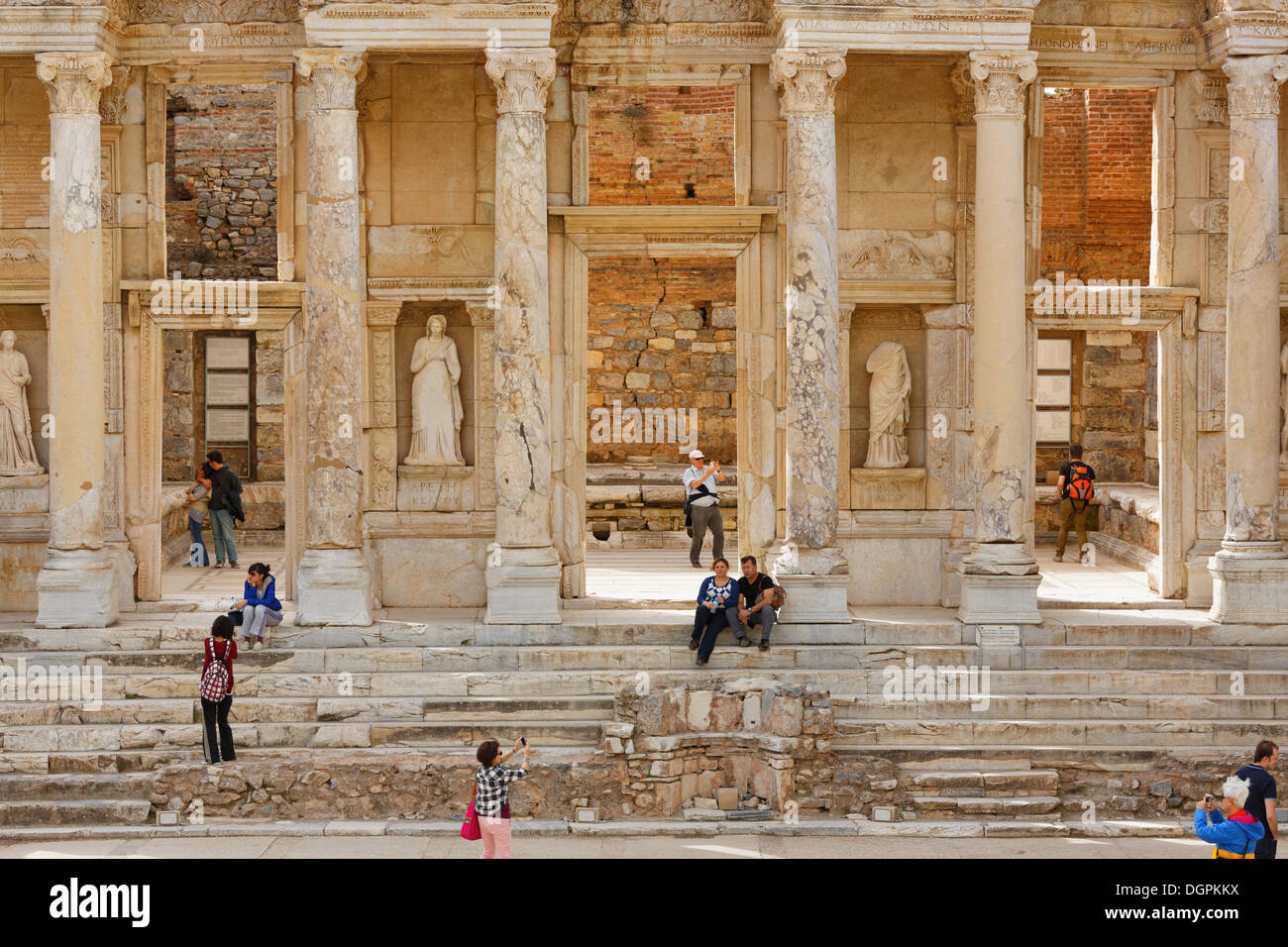 Bibliothek von Celsus, Ephesus, Selçuk, İzmir Provinz, ägäische Region, Türkei Stockfoto