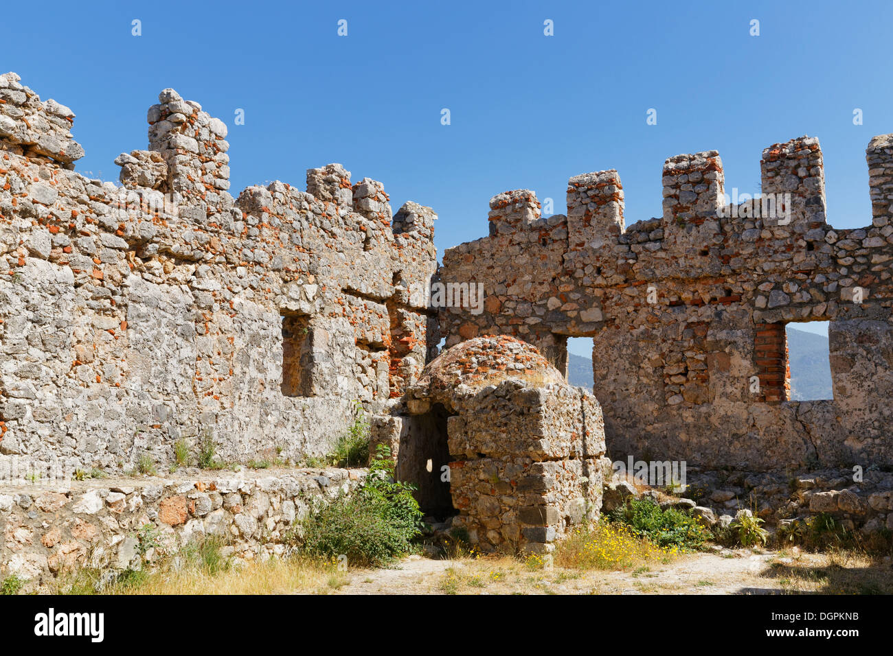 Ehmedek Bastion am Burgberg, Alanya, türkische Riviera, Provinz Antalya, Mittelmeer Region, Türkei Stockfoto