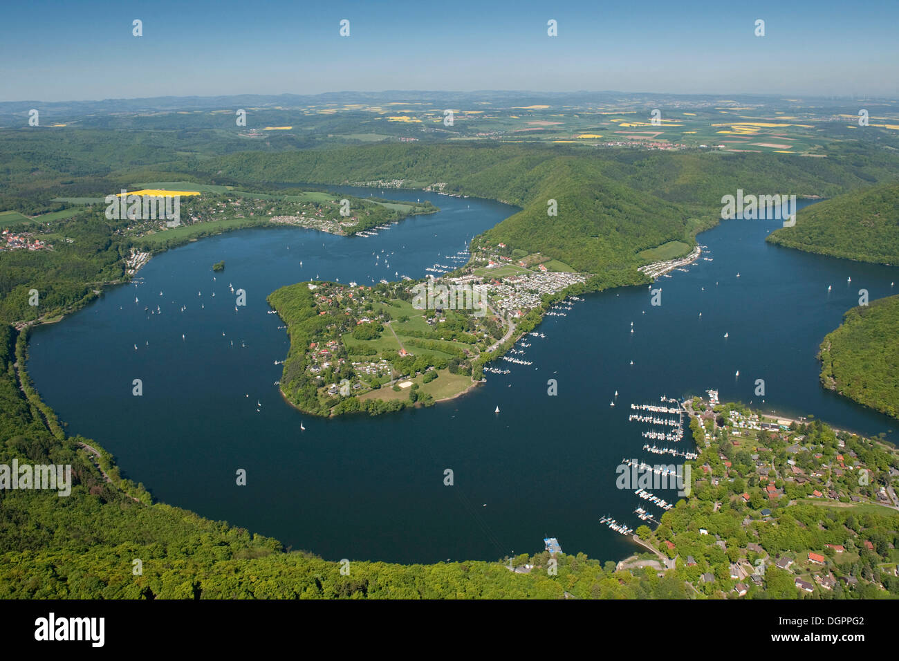 Die Halbinsel Scheid, Edersee See, Rehbach, Nationalpark Kellerwald,  Nordhessen Stockfotografie - Alamy