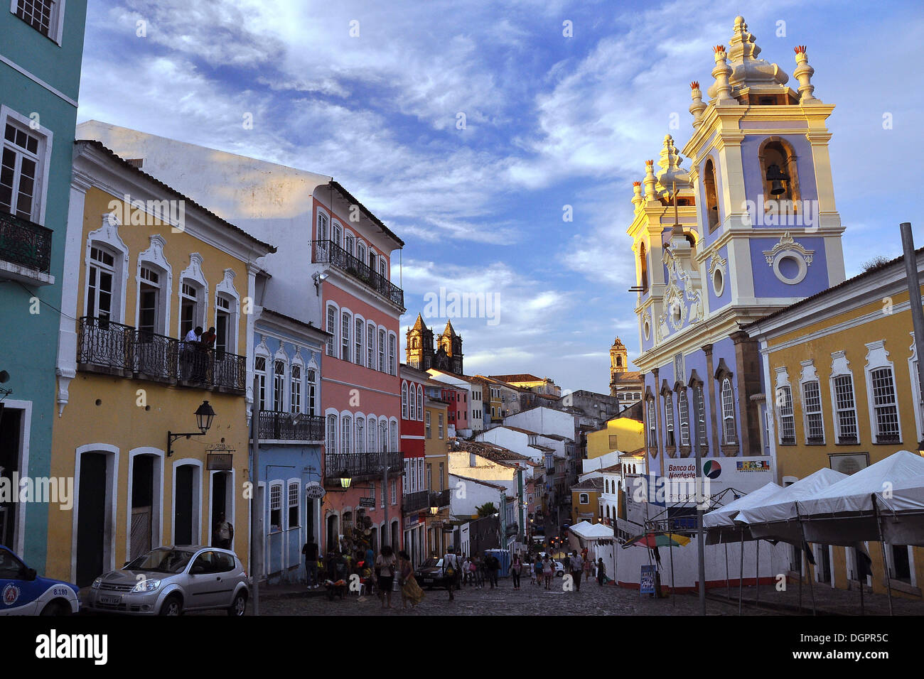 Touristische Stadtteil Pelourinho in Salvador de Bahia, Bahia, Brasilien, Südamerika Stockfoto