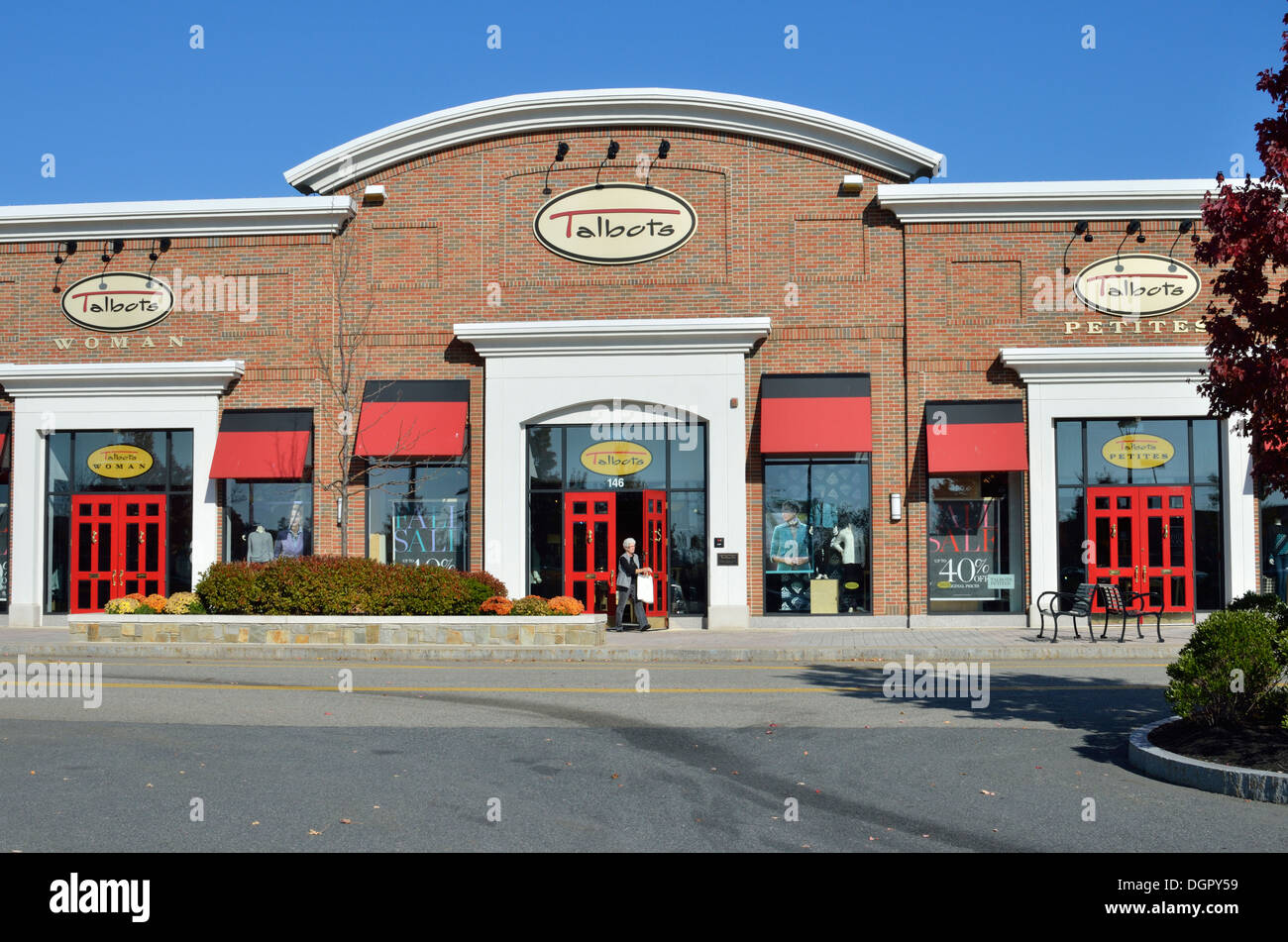 Exterieur der Talbots Frauen Bekleidung Einzelhandel Filialisten. USA. Stockfoto