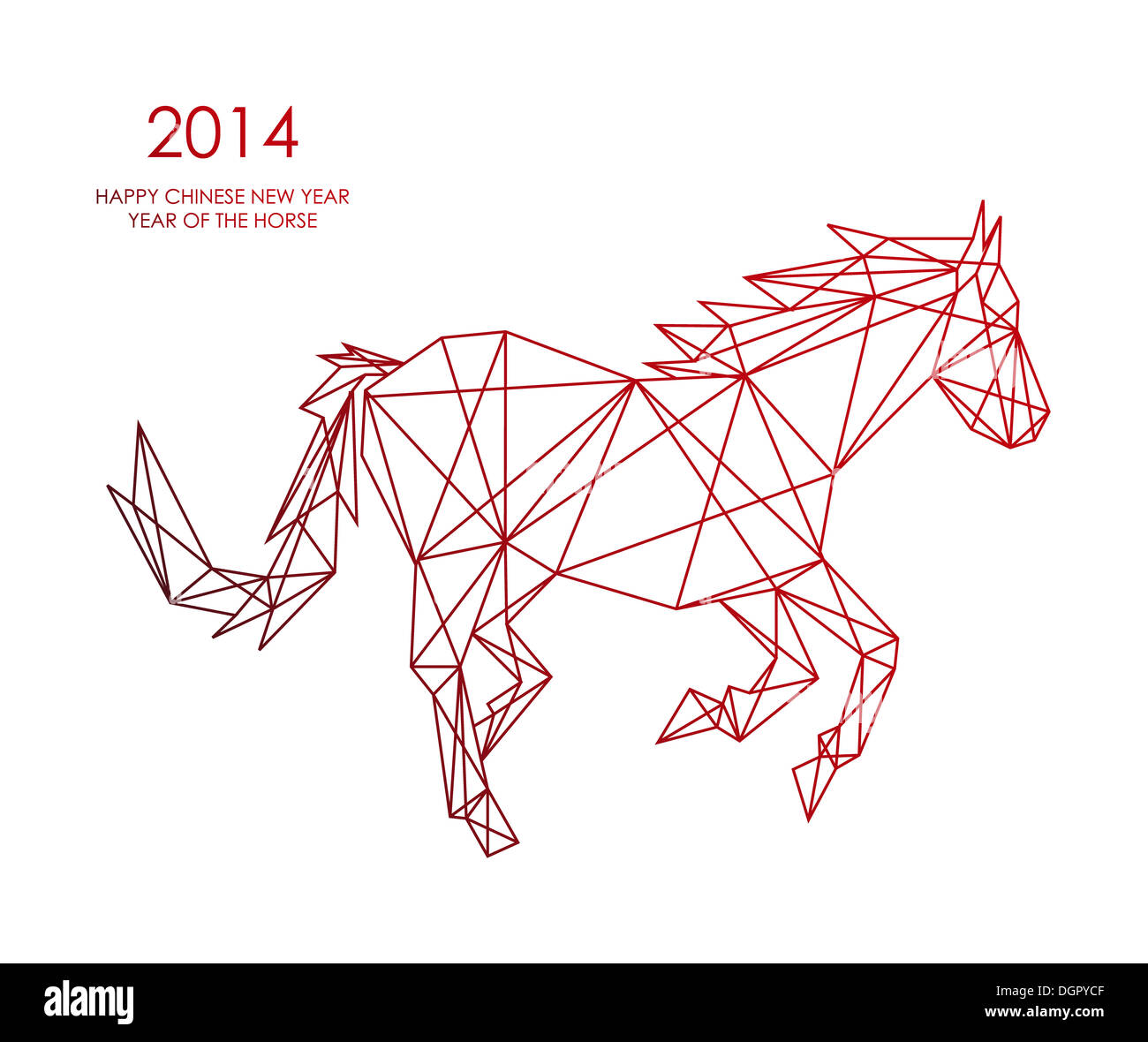 Chinese New Year Pferd 2014 moderne abstrakte Darstellung. EPS10 Vektor. Stockfoto