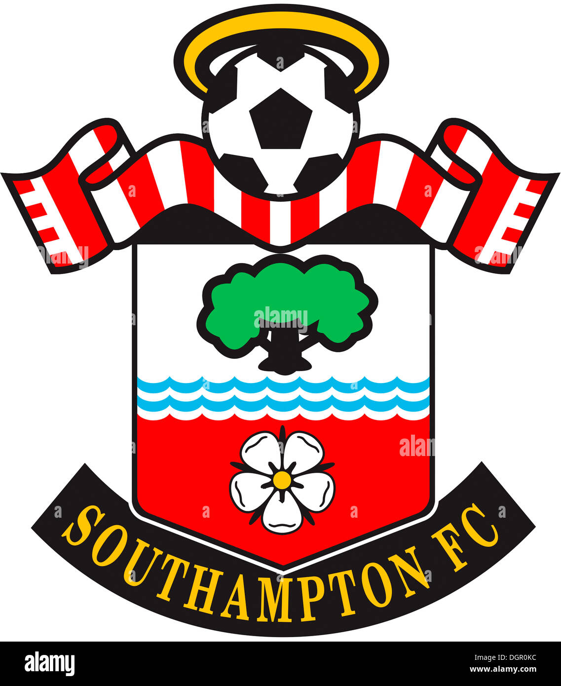 Logo des englischen Fußballvereins FC Southampton. Stockfoto