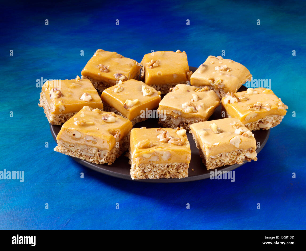 Kürbis-Butterscotch bars Stockfoto