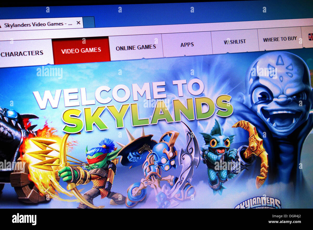 Skylands Online-Spiel Stockfoto