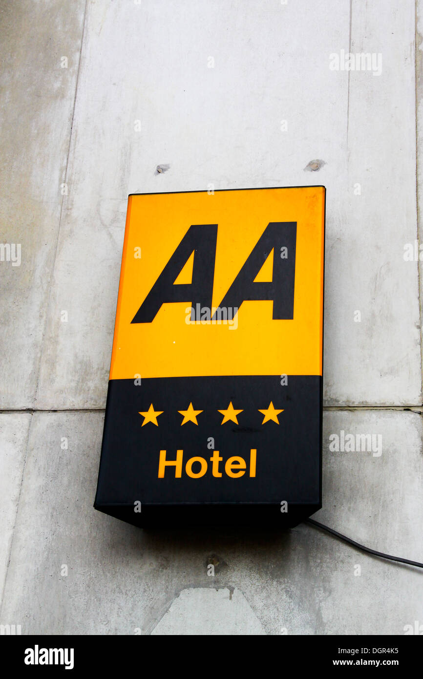 AA 4-Sterne Hotel Zeichen Stockfoto