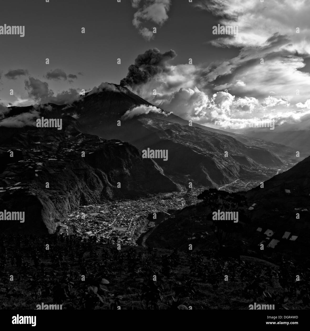 Banos De Agua Santa beliebtes Ziel in Ecuador Südamerika Stockfoto