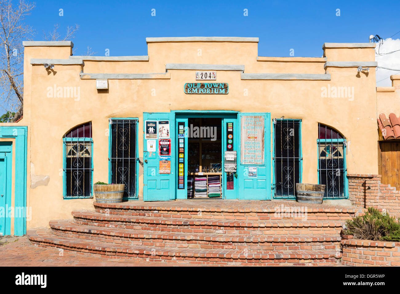 Die alte Stadt Emporium in San Felipe Straße, in der Nähe von Old Town Plaza, Old Town, Albuquerque, New Mexico, USA Stockfoto