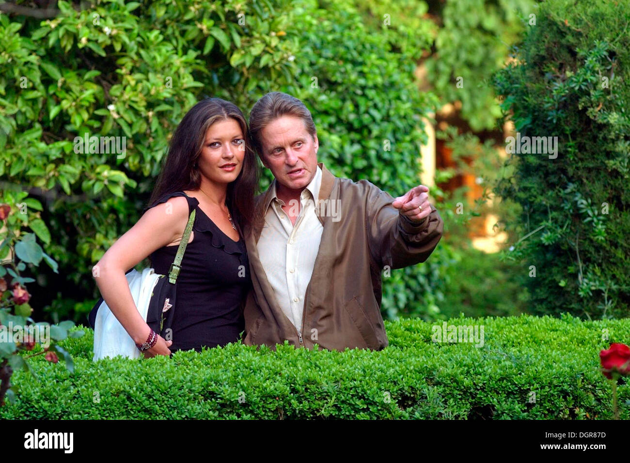 US-Schauspieler Michael Douglas und Catherine Zeta-Jones sind während einer Veranstaltung auf der spanischen Insel Mallorca gesehen. Stockfoto