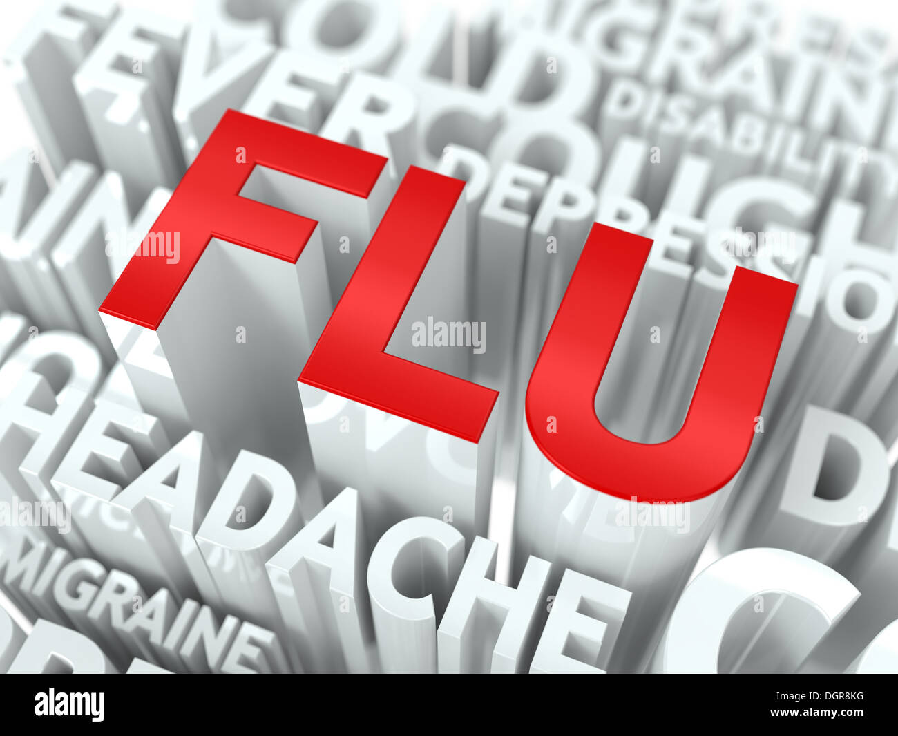 Grippe-Konzept. Stockfoto