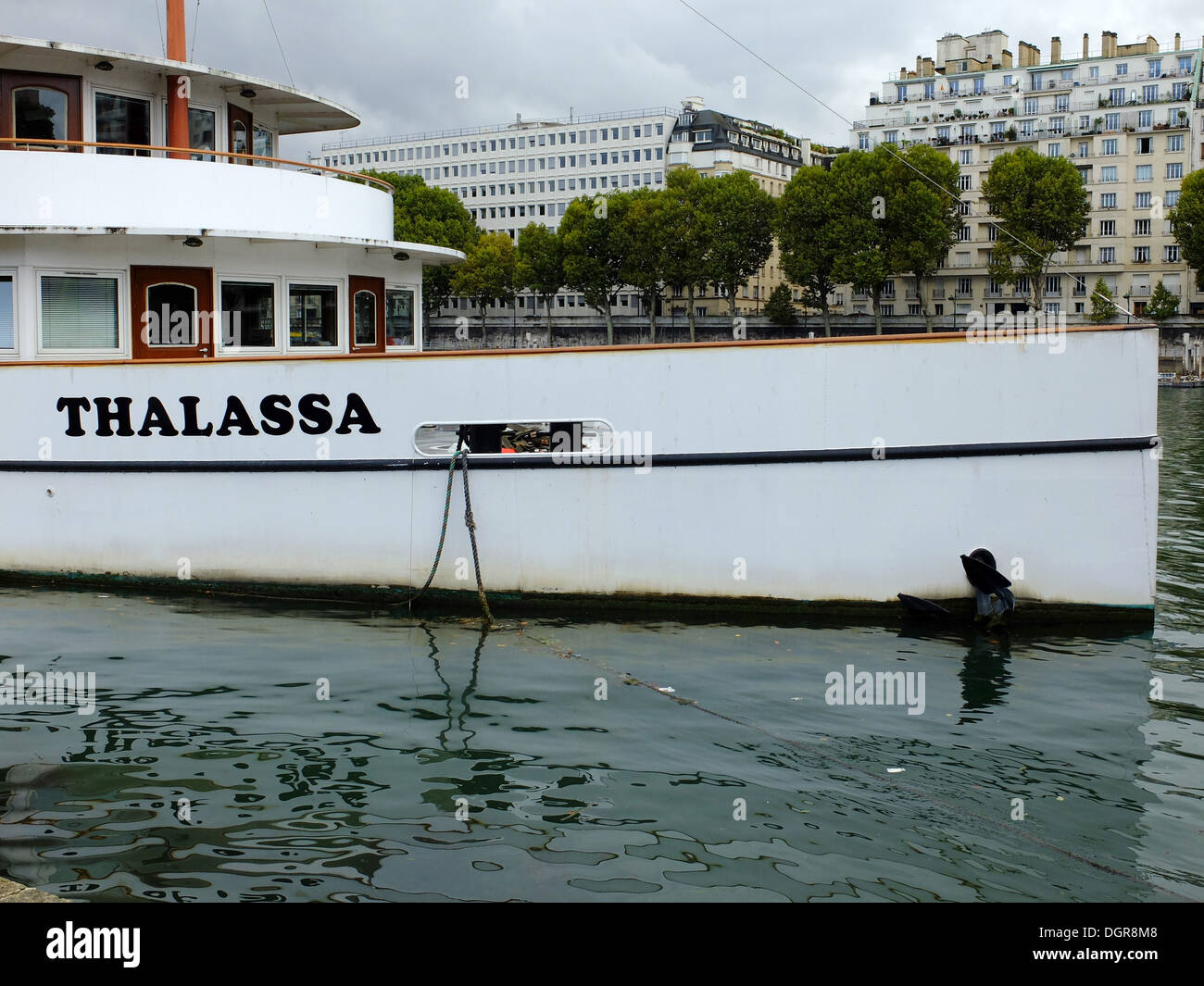 Thalassa Boot, Seineufer, Paris, Frankreich Stockfoto