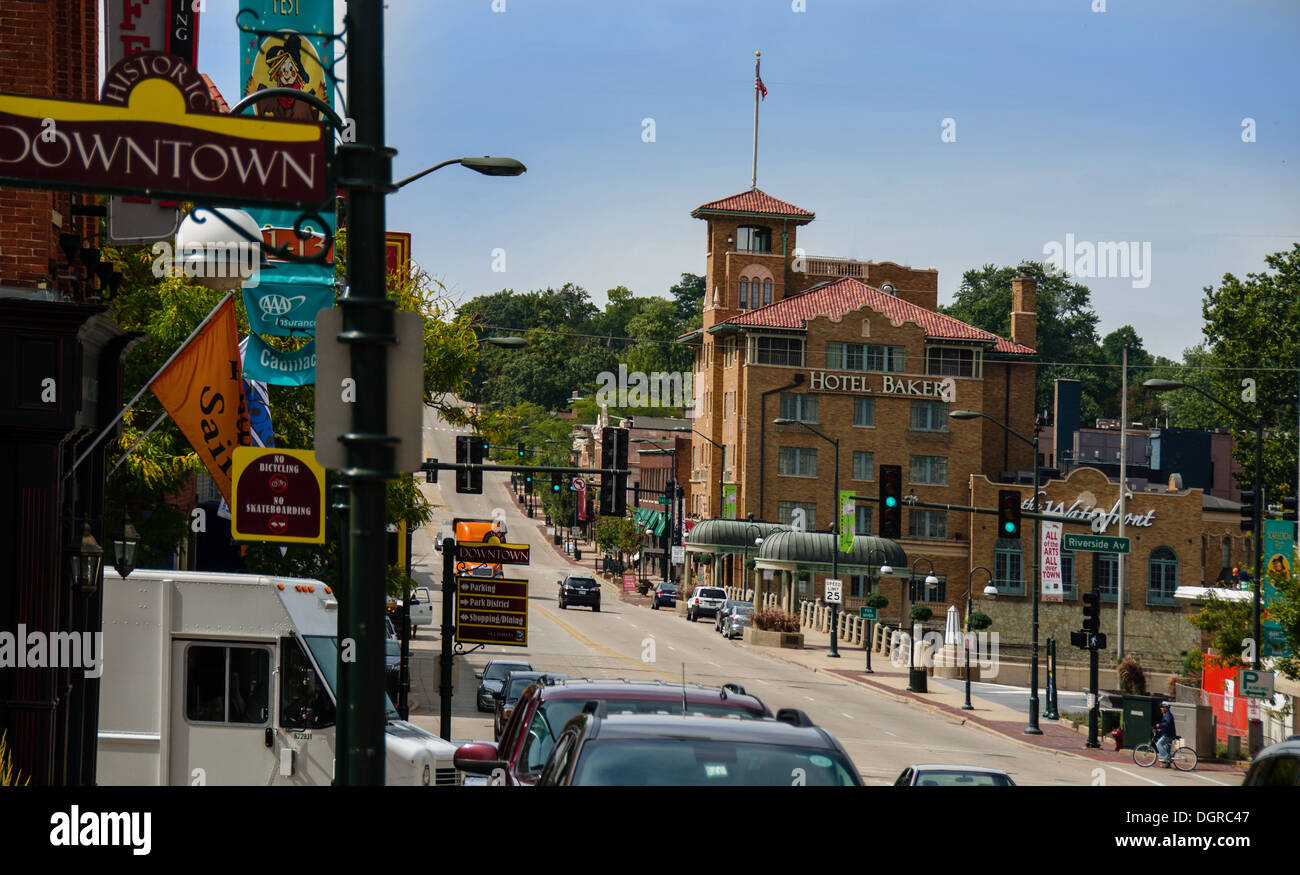 Das historische Hotel Baker in St. Charles, Illinois, einer Stadt auf