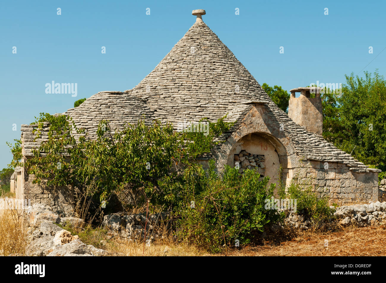 Alten Trulli in Alberobello, Apulien, Italien Stockfoto