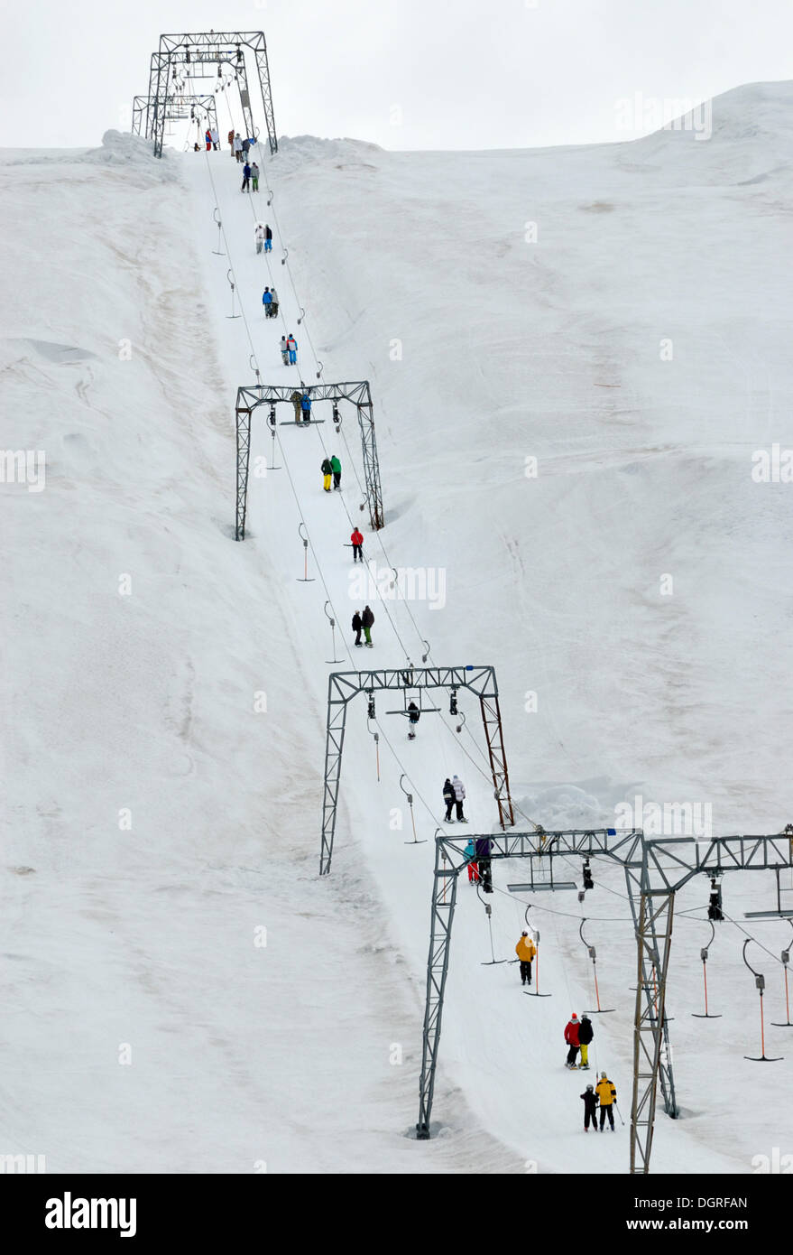 Im Skigebiet folgefonn summer Ski Center als, folgefonna, Norwegen, Europa Stockfoto