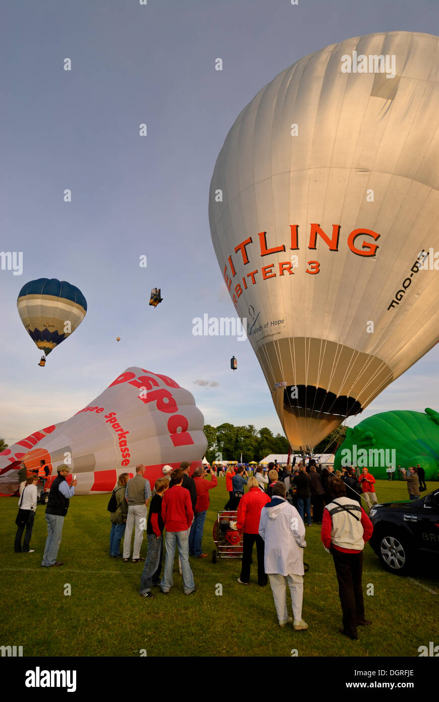 Heißluftballons am Ballon sail, Kieler Woche 2008, Kiel, schleswig-holstein Stockfoto