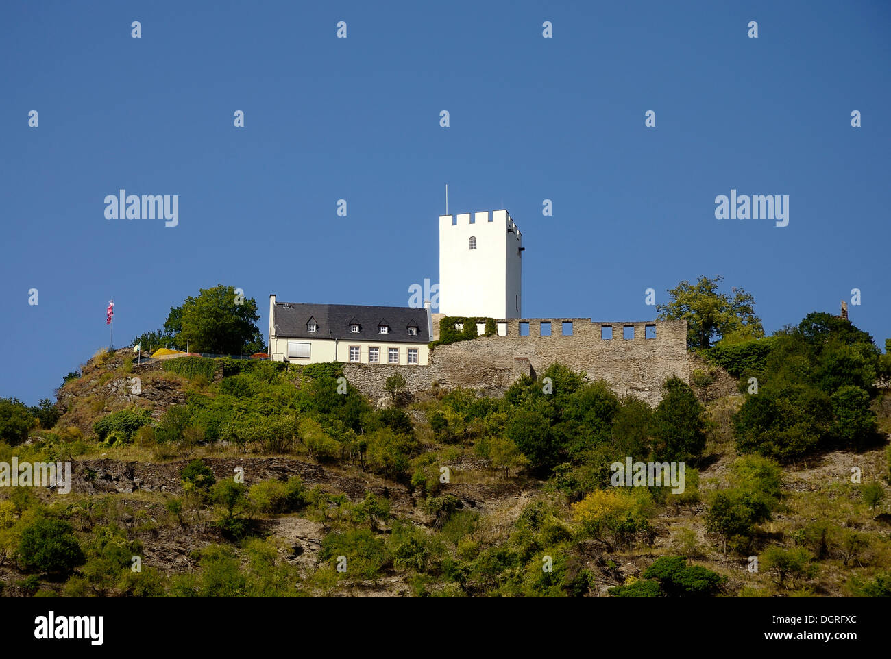 Burg Liebenstein bei Kamp-Bornhofen, einer der feindlichen Brüder, Burgen des sogenannten Adversarials Stockfoto