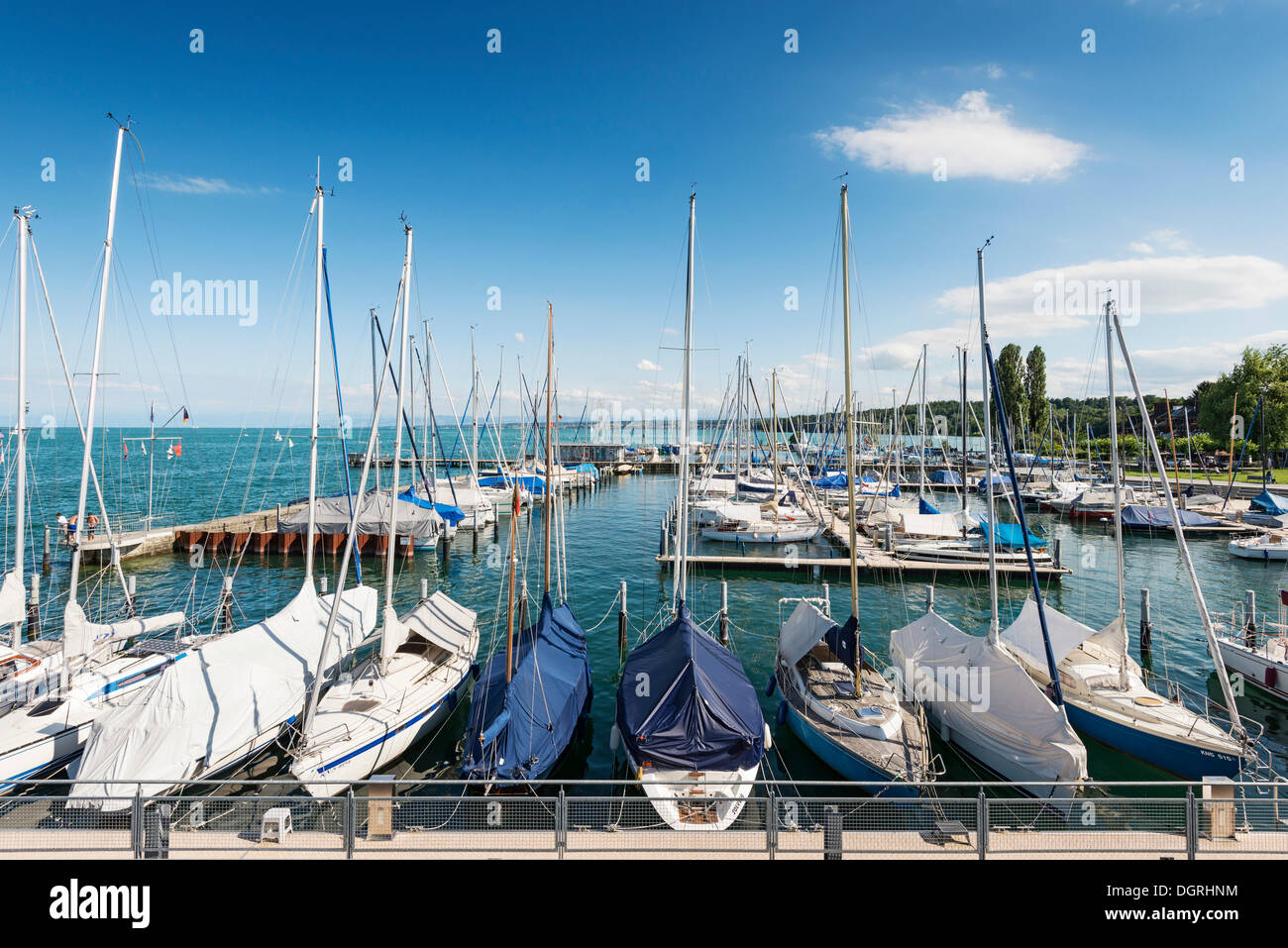 Hafen von Konstanz Staad, Bodensee, Baden Württemberg Stockfotografie