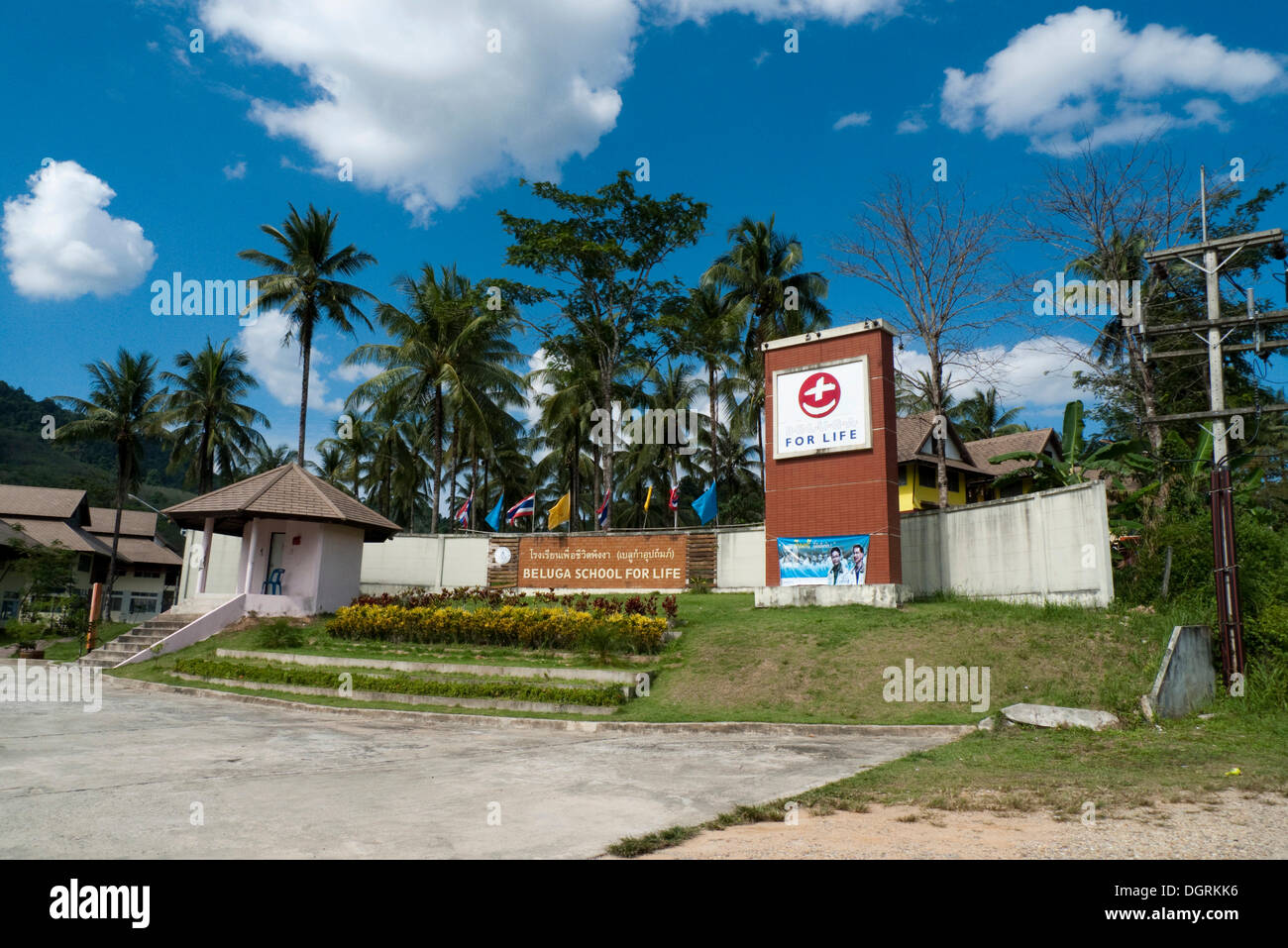Die Beluga School for Life, BSfL, ein Hilfsprojekt für Kinder in Not in Thailand, gegründet nach der Tsunami-Katastrophe auf Stockfoto