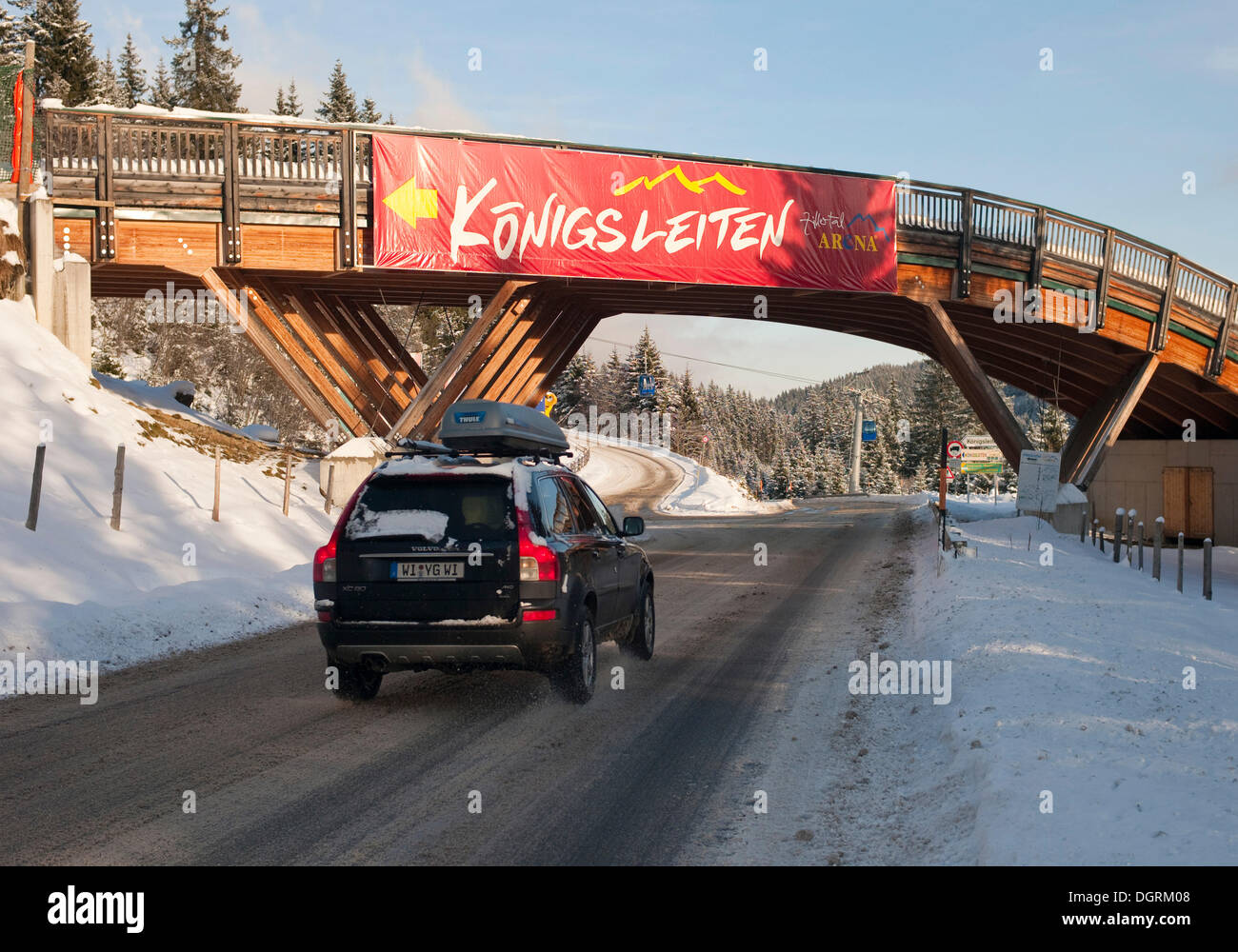 Königsleiten, Transparent, Zillertal Arena Wintersportgebiet, Tirol, Austria, Europe Stockfoto