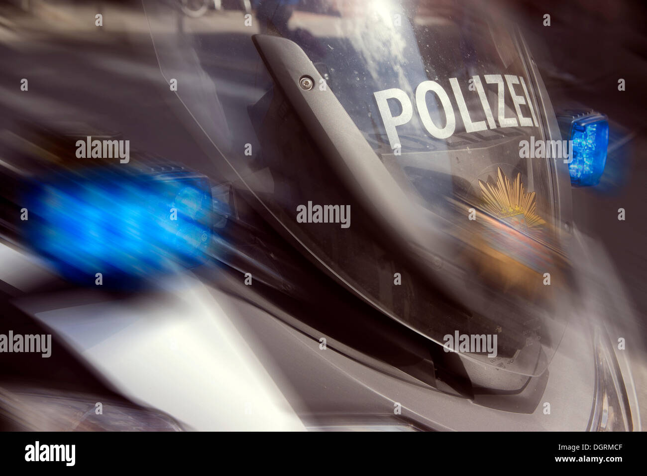 Polizeimotorrad Stockfoto