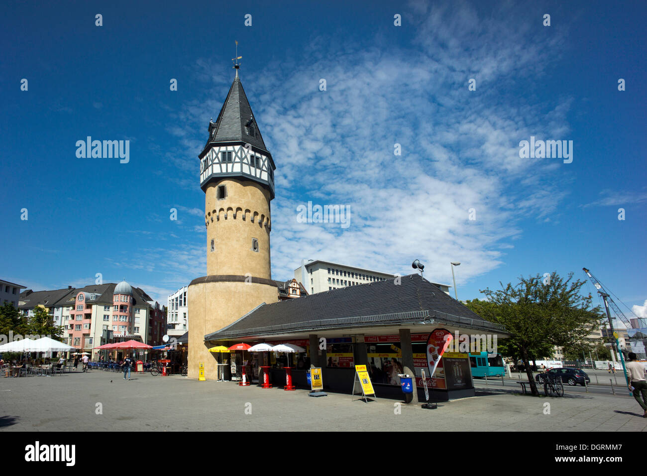 Bockenheimer Warte Wachturm im Stadtplatz Quadrat, PublicGround, Frankfurt Am Main, Hessen Stockfoto