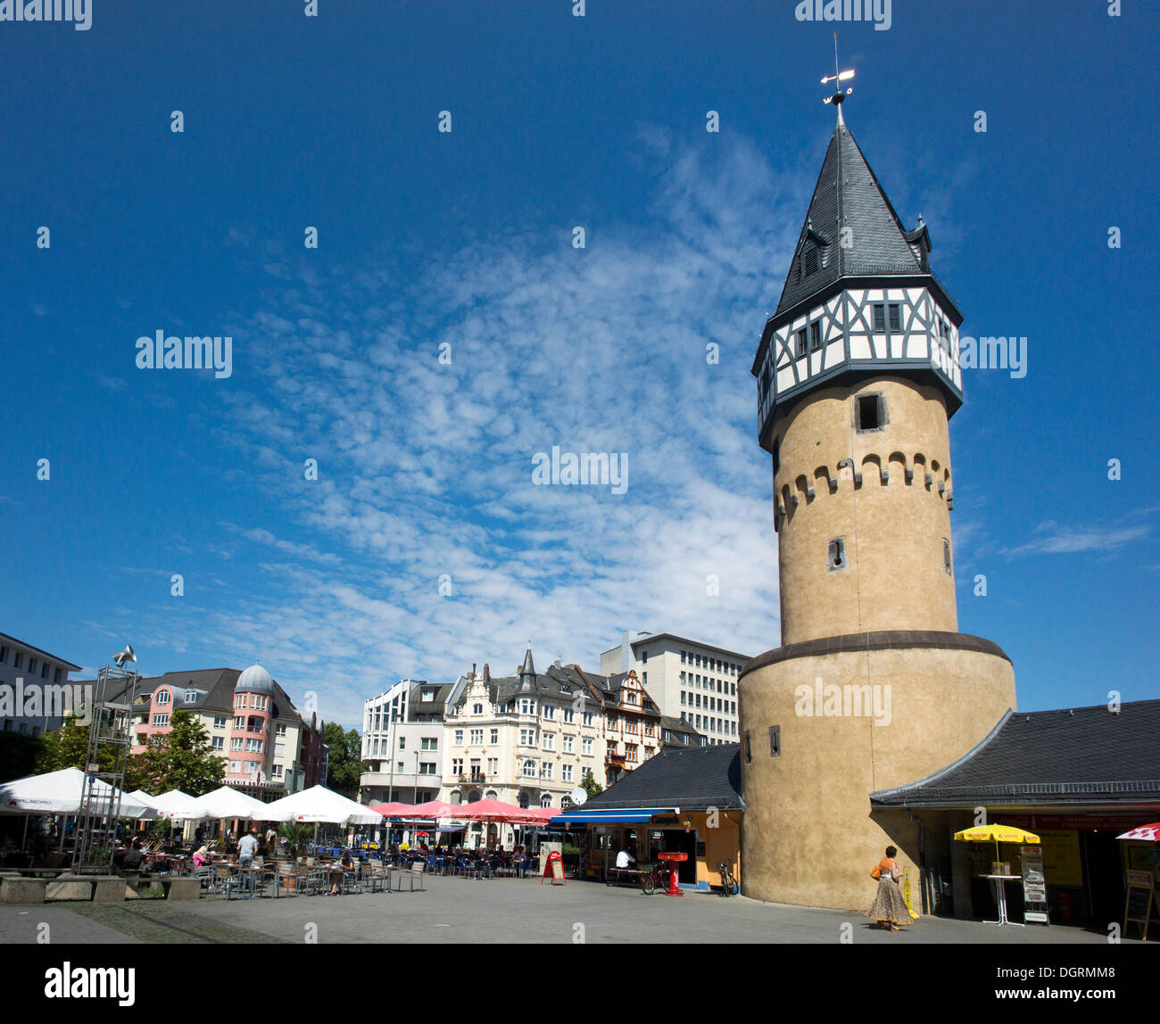 Bockenheimer Warte Wachturm im Stadtplatz Quadrat, PublicGround, Frankfurt Am Main, Hessen Stockfoto