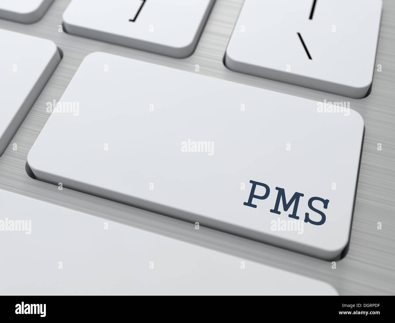 PMS (Prämenstruelles Syndrom) Konzept. Stockfoto