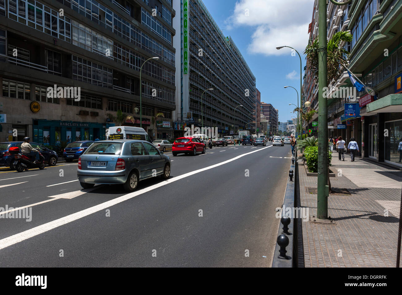 Main Street, Avenida Rafael Cabrera, Altstadt von Las Palmas, Gran Canaria, Kanarische Inseln, Spanien, Europa Stockfoto