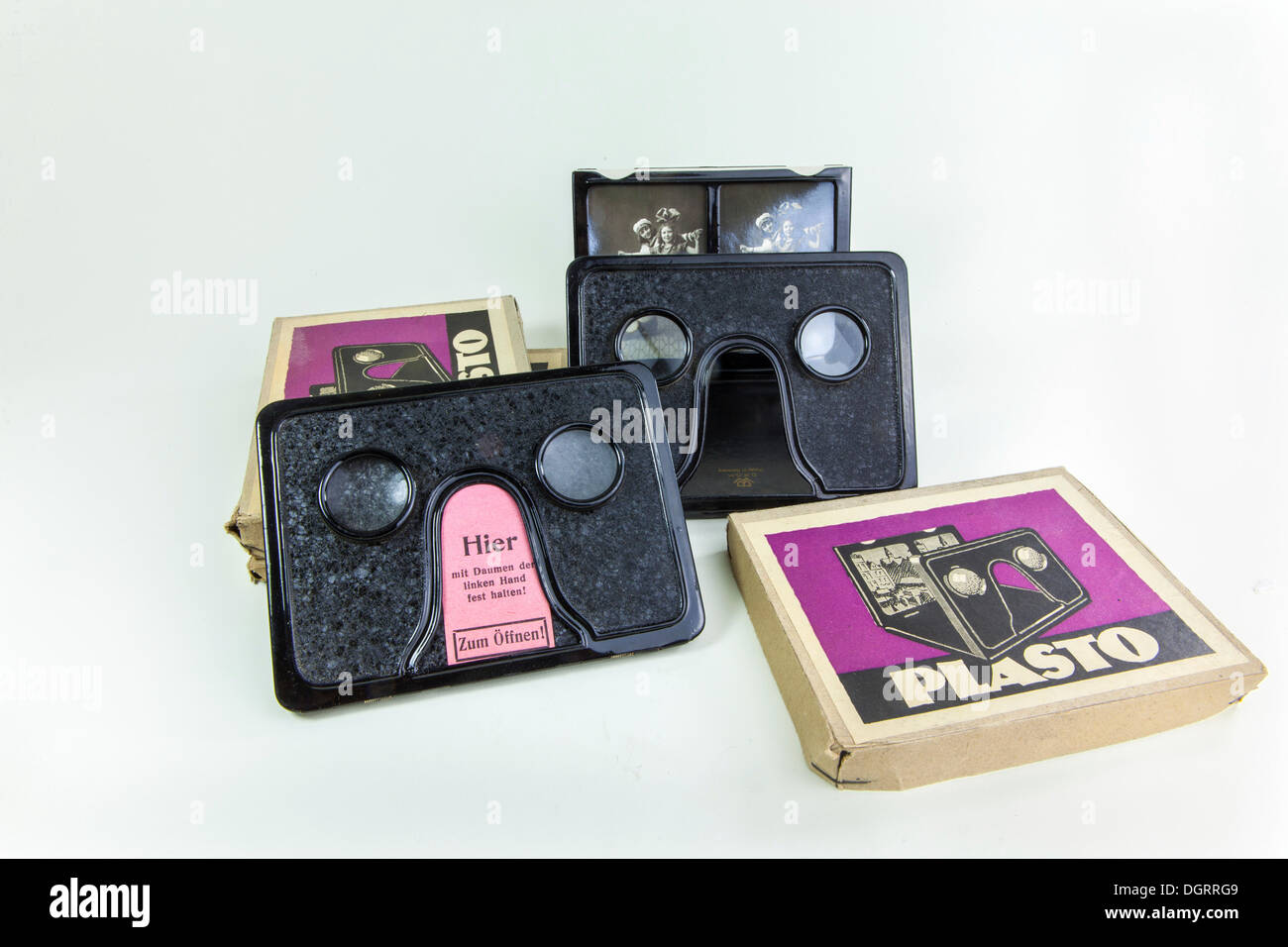 Stereoskopie, stereoskopische Bilder, 3D Foto-Viewer, historische 3D-Fotografie, um 1920 Stockfoto