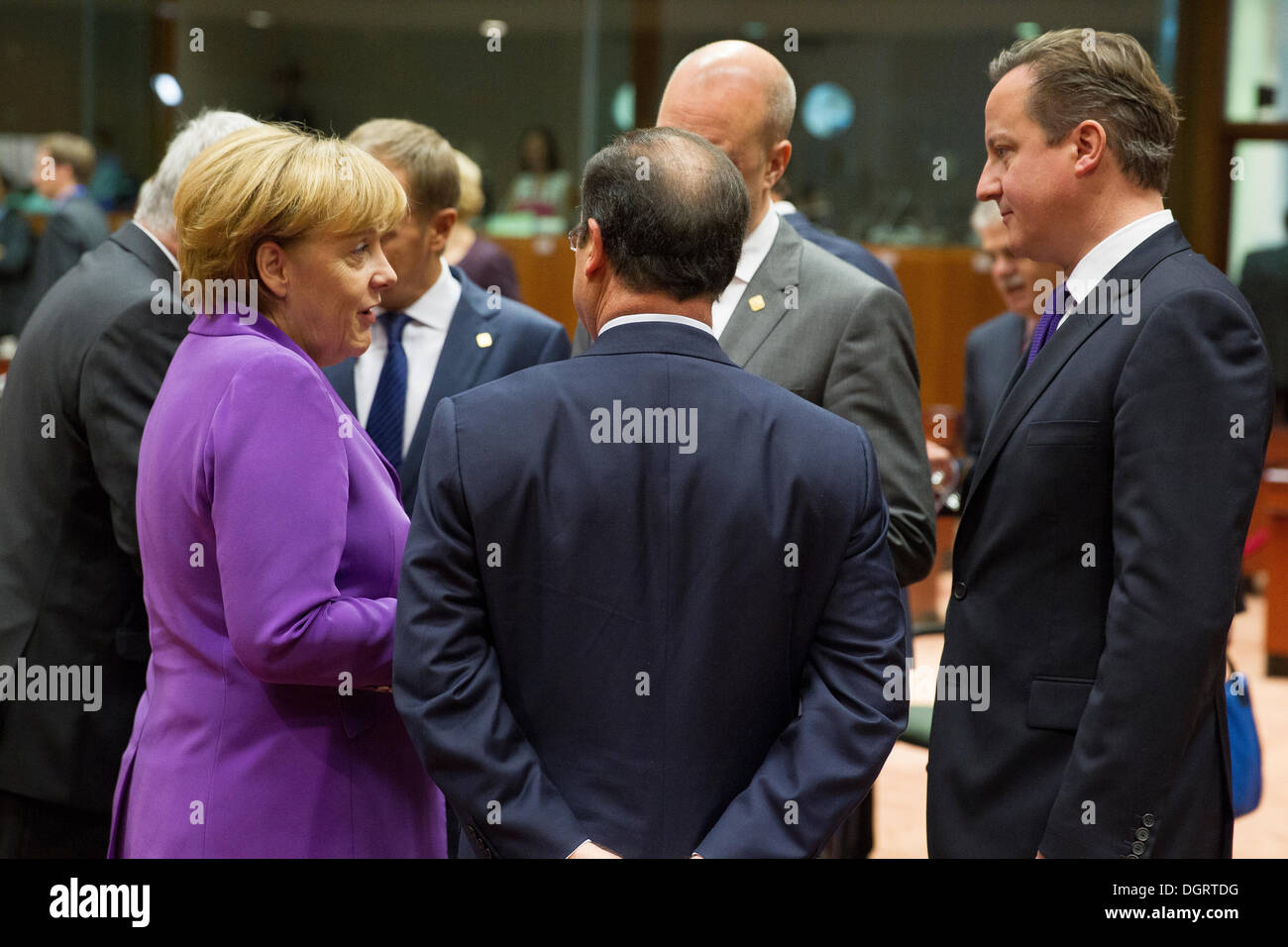 tagung des europäischen rates mit David Cameron Stockfoto