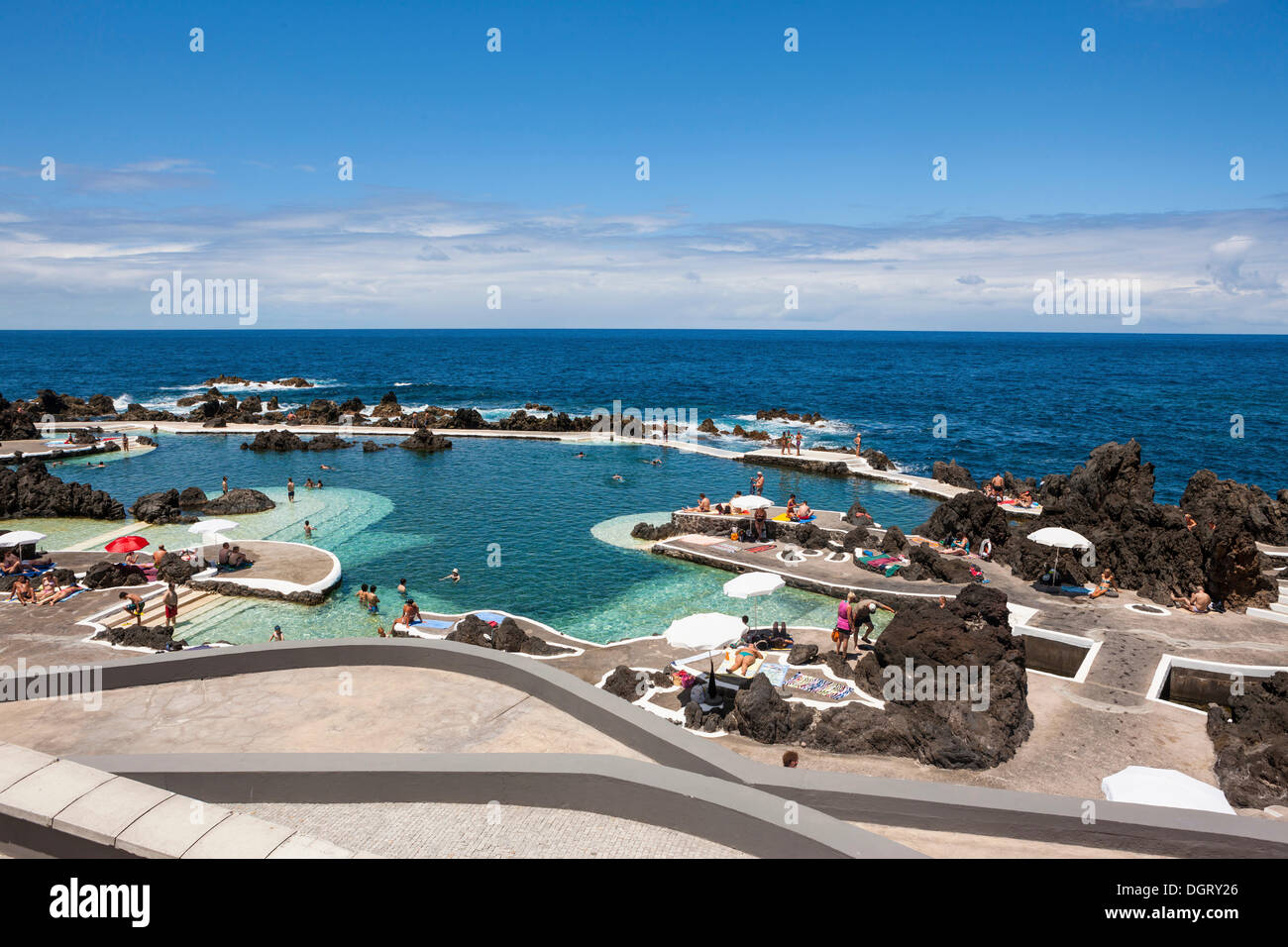 Meerwasser-Pool, Lanceiros, Porto Moniz, Madeira, Portugal Stockfoto