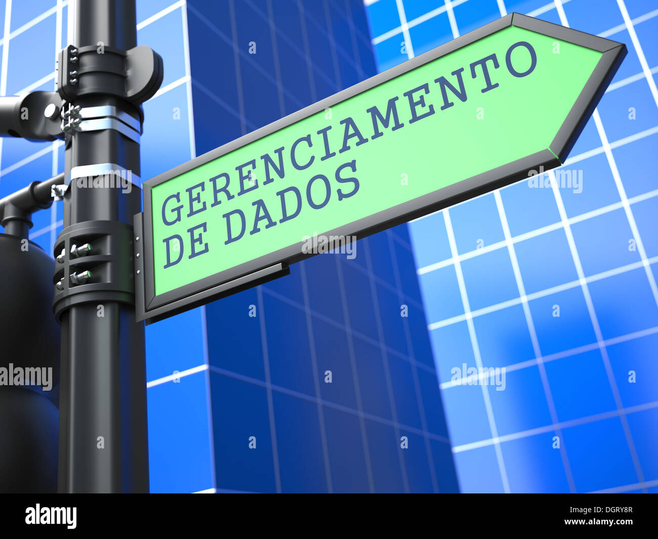 Daten-Management-Konzept. (Portugiesisch) Stockfoto