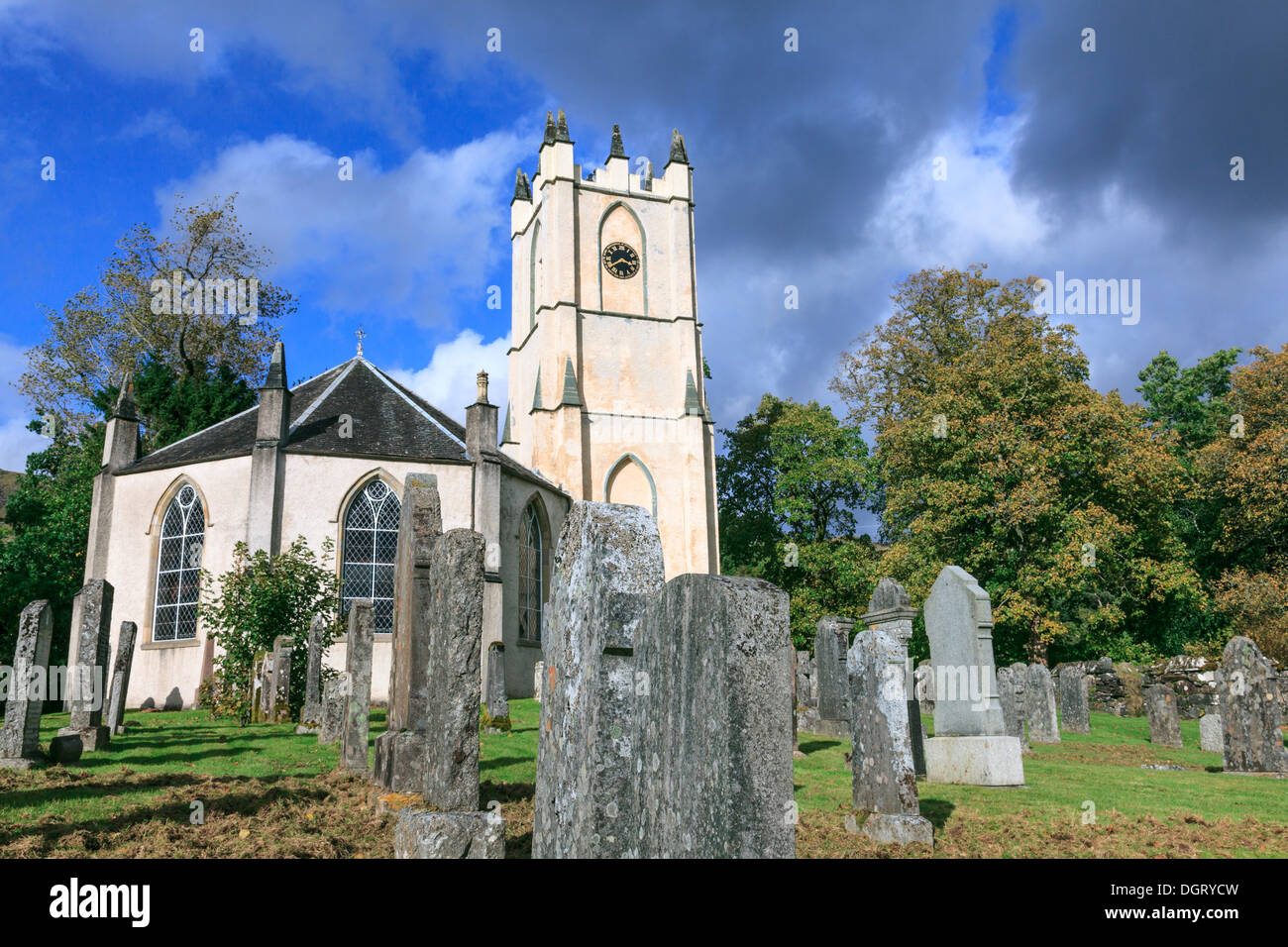Glenorchy Kirche Stockfoto