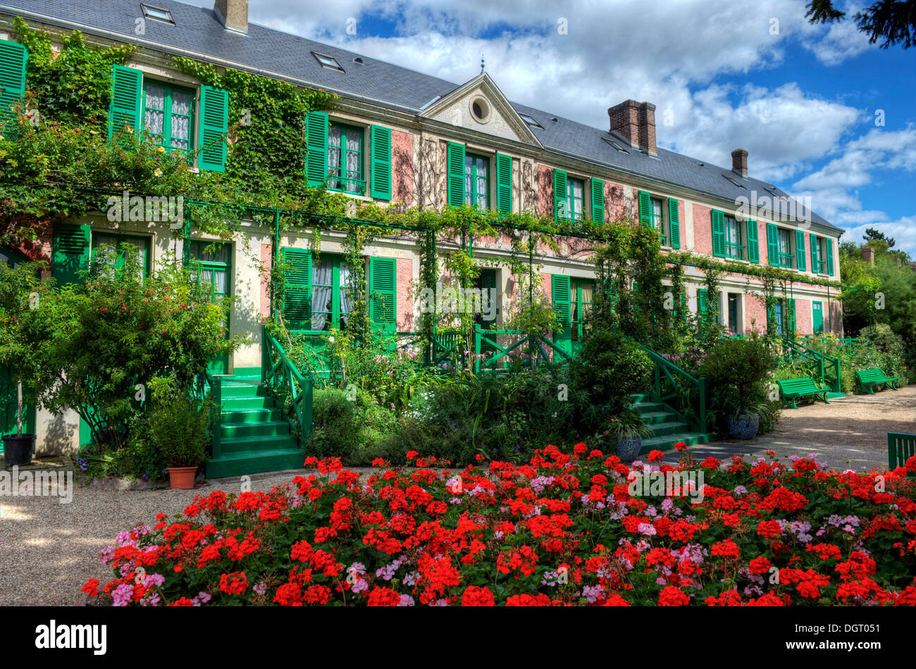 Haus, Garten Claude Monet, Giverny, Departement Eure, Haute-Normandie, Frankreich Stockfoto