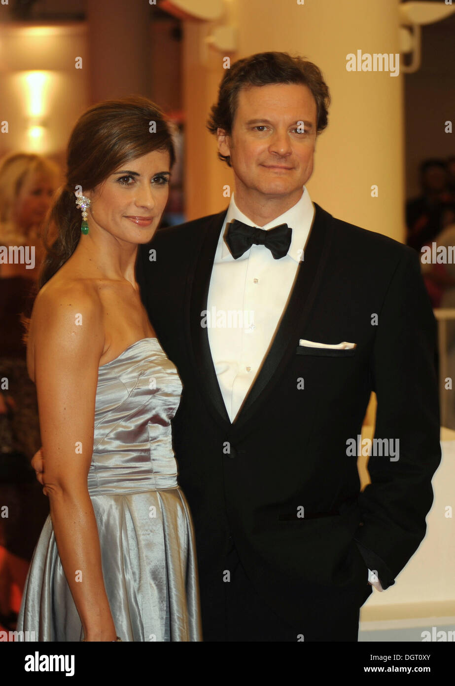 Colin Firth und seine Frau Livia, die Teilnahme an der Premiere von Tinker, Tailor, Soldier, Spy bei den 68. Internationalen Filmfestspielen von Stockfoto