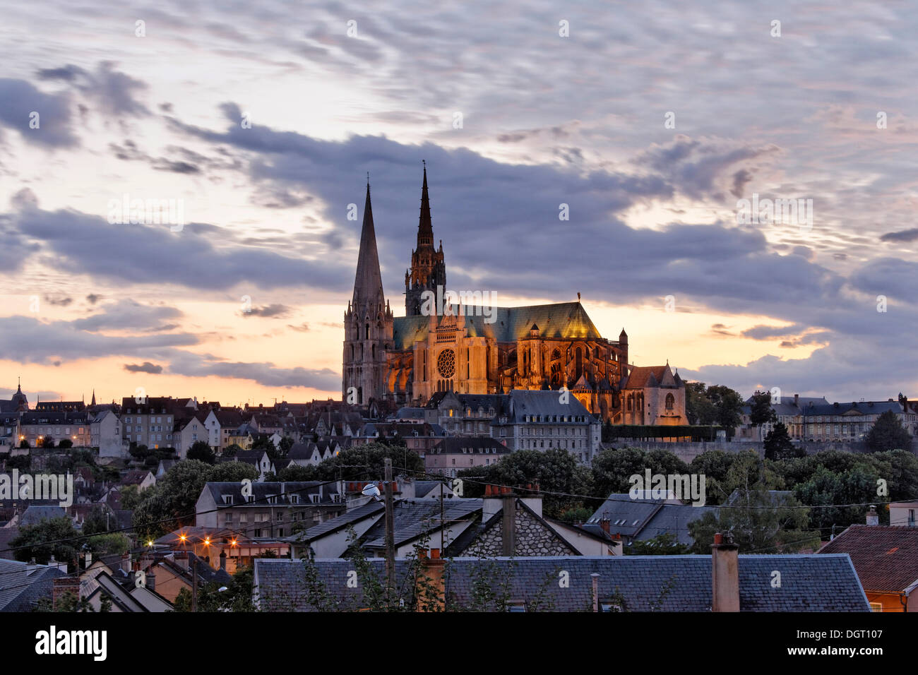 Kathedrale von Chartres, Chartres, Region Ile de France, Frankreich, Europa Stockfoto