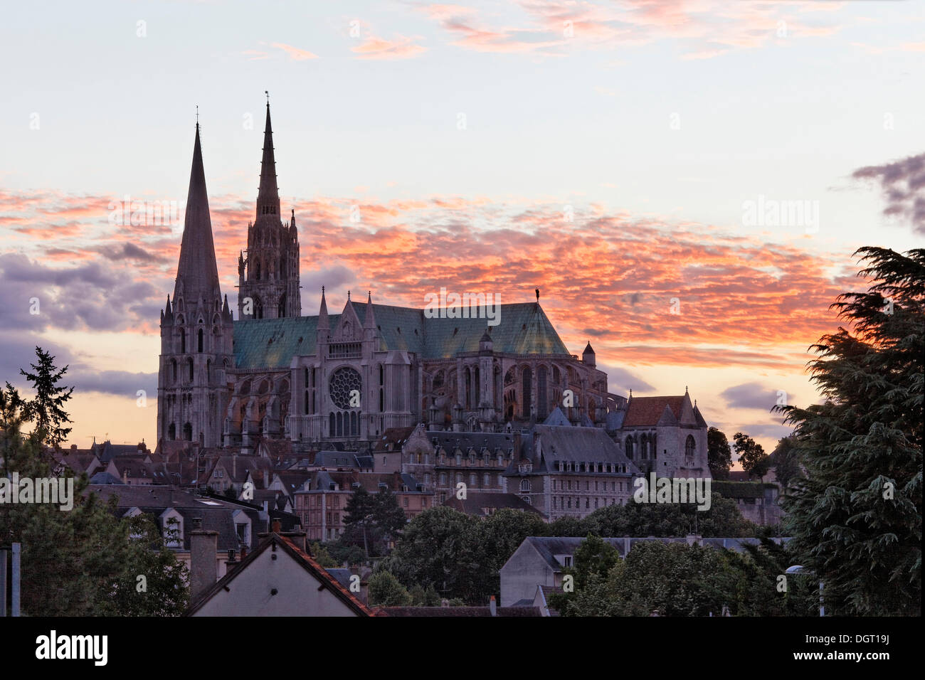 Kathedrale von Chartres, Region Ile de France, Departement Eure-et-Loir, Frankreich, Europa Stockfoto
