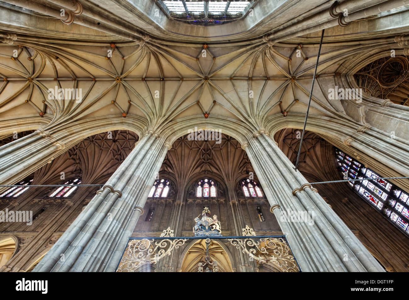 Die Kathedrale von Canterbury, Kirchenschiff, Südostengland, administrative Grafschaft Kent, England, Vereinigtes Königreich, Europa Stockfoto